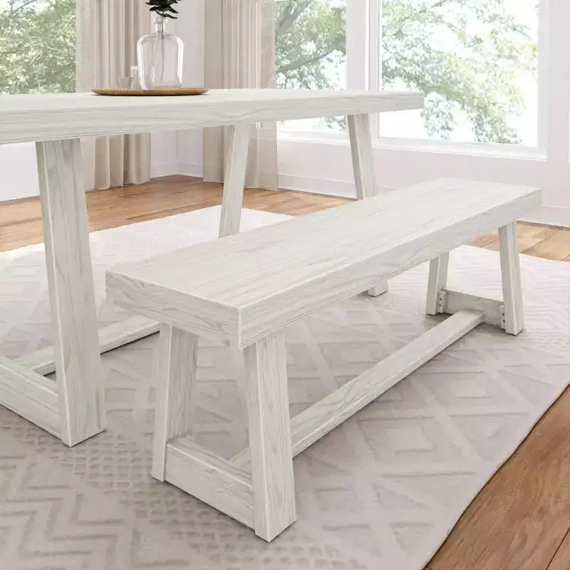 Banc de salle à manger style ferme Plank+Beam, banc en bois massif pour table de salle à manger/cuisine, 60 po, Noyer brossé