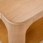Table basse Plank+Beam Solid Wood Forma, 54 po, moderne avec étagère de rangement