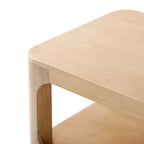 Table basse Plank+Beam Solid Wood Forma, 54 po, moderne avec étagère de rangement