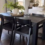 Plank+Beam - Ensemble de 2 chaises de salle à manger modernes, chaises en bois massif pour cuisine, bureau, salon