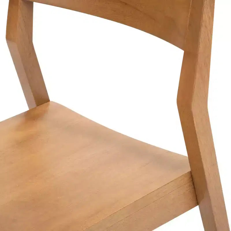 Plank+Beam - Ensemble de 2 chaises de salle à manger modernes, chaises en bois massif pour cuisine, bureau, salon