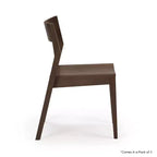 Plank+Beam - Ensemble de 2 chaises de salle à manger modernes, chaises en bois massif pour cuisine, bureau, salon