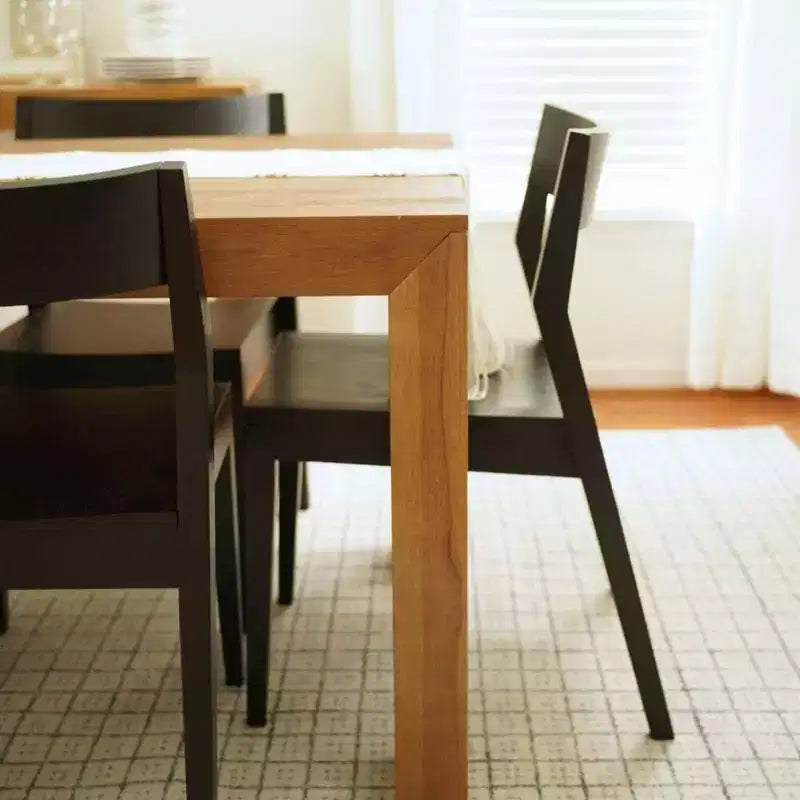 Plank+Beam - Ensemble de 2 chaises de salle à manger modernes, chaises en bois massif pour cuisine, bureau, salon