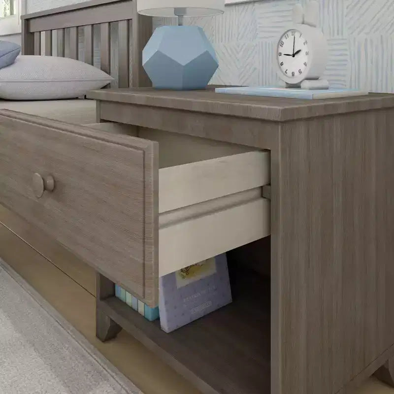 Table de chevet classique en bois Max & Lily avec 1 tiroir, table de chevet/table d'appoint pour enfants, petite table de chevet pour chambre à coucher