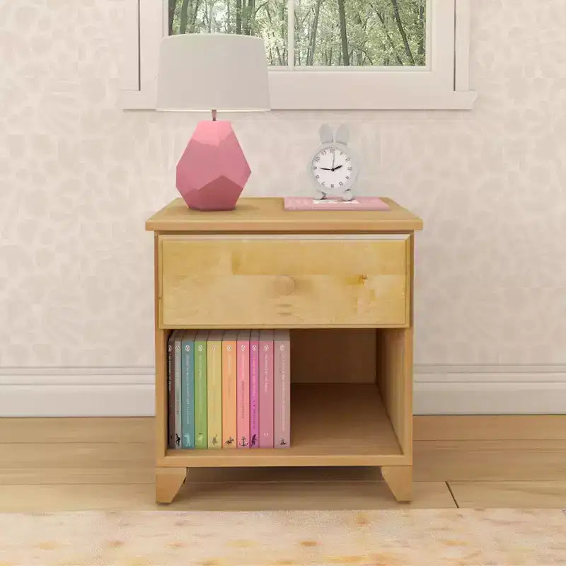 Table de chevet classique en bois Max & Lily avec 1 tiroir, table de chevet/table d'appoint pour enfants, petite table de chevet pour chambre à coucher