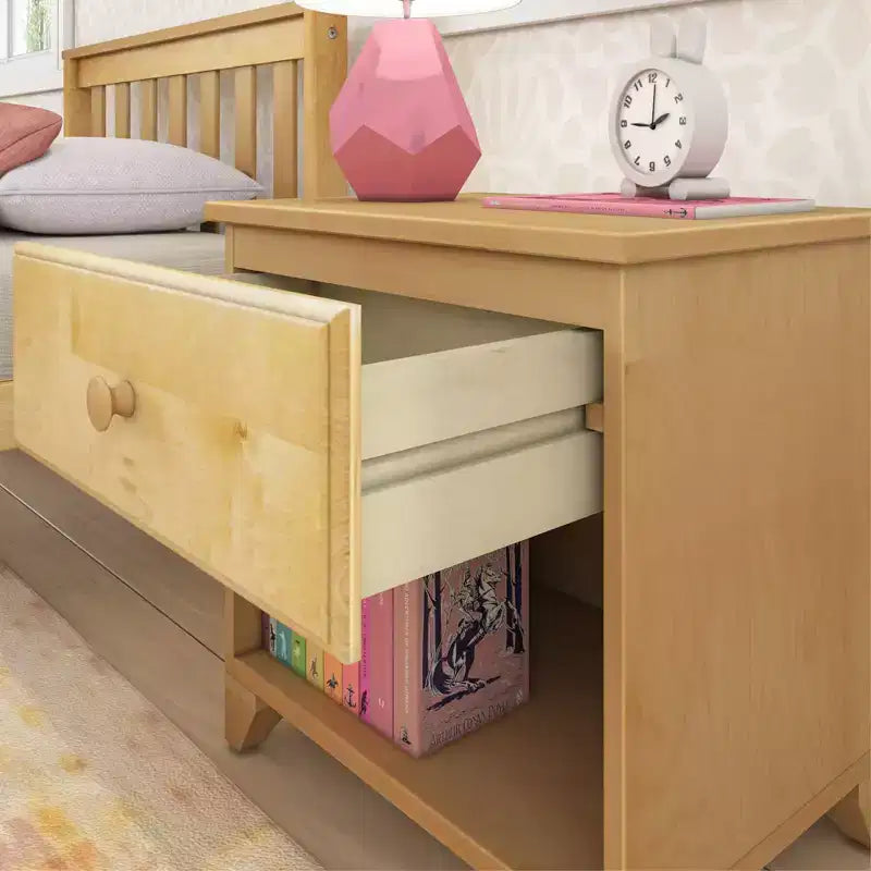 Table de chevet classique en bois Max & Lily avec 1 tiroir, table de chevet/table d'appoint pour enfants, petite table de chevet pour chambre à coucher