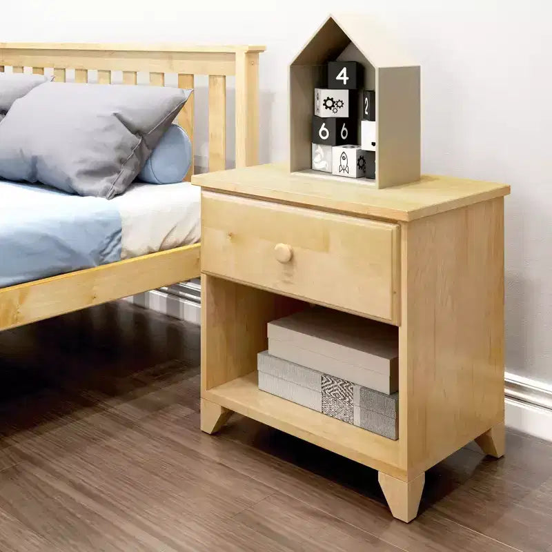 Table de chevet classique en bois Max & Lily avec 1 tiroir, table de chevet/table d'appoint pour enfants, petite table de chevet pour chambre à coucher