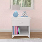 Table de chevet classique en bois Max & Lily avec 1 tiroir, table de chevet/table d'appoint pour enfants, petite table de chevet pour chambre à coucher