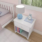 Table de chevet classique en bois Max & Lily avec 1 tiroir, table de chevet/table d'appoint pour enfants, petite table de chevet pour chambre à coucher