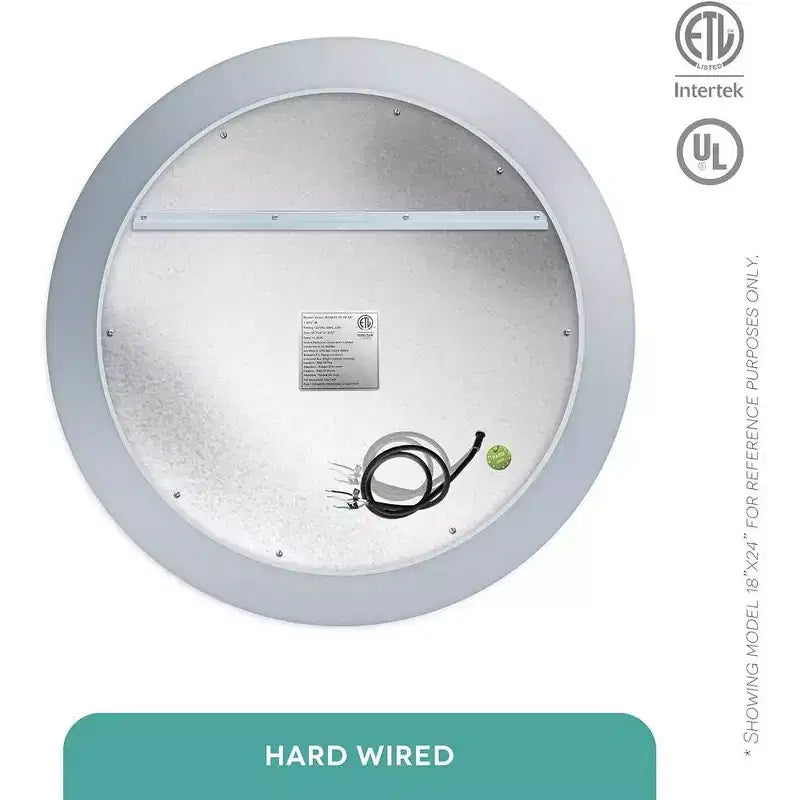 Miroir de salle de bain en aluminium Fine Fixtures avec éclairage LED