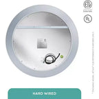 Miroir de salle de bain en aluminium Fine Fixtures avec éclairage LED