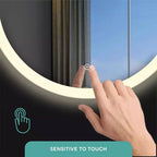 Miroir de salle de bain en aluminium Fine Fixtures avec éclairage LED