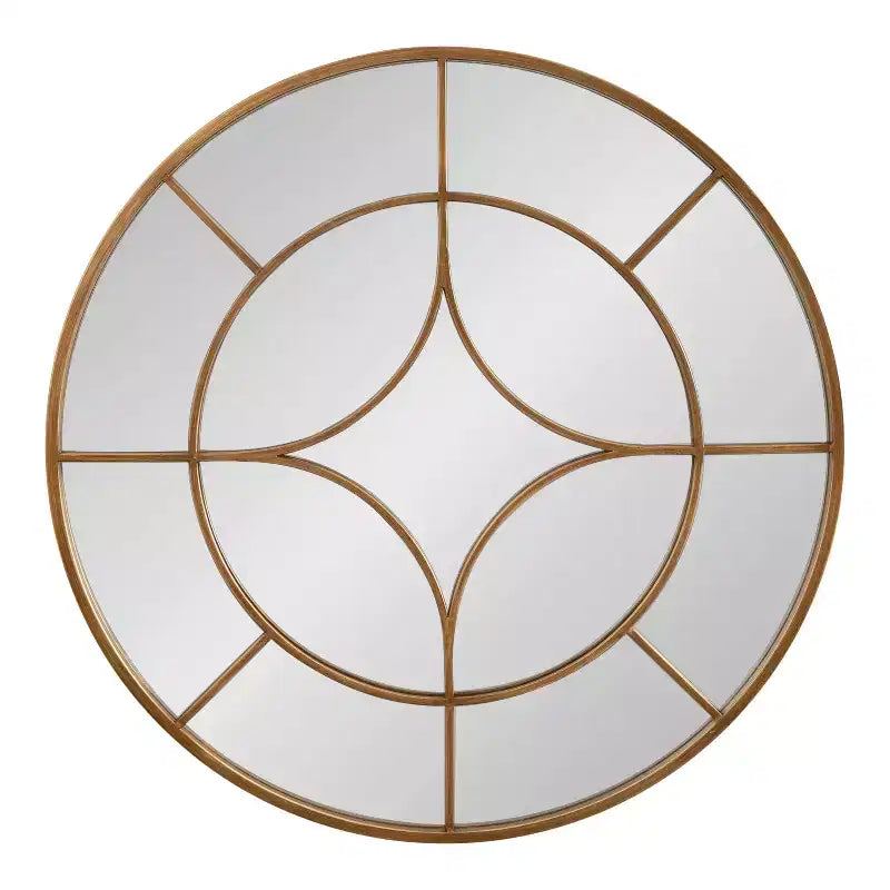Kate & Laurel All Things Decor 30 Angelis Miroir mural rond moderne Cerclé avec Revêtement Métallique