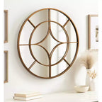 Kate & Laurel All Things Decor 30 Angelis Miroir mural rond moderne Cerclé avec Revêtement Métallique