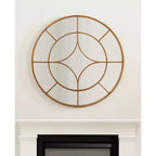 Kate & Laurel All Things Decor 30 Angelis Miroir mural rond moderne Cerclé avec Revêtement Métallique