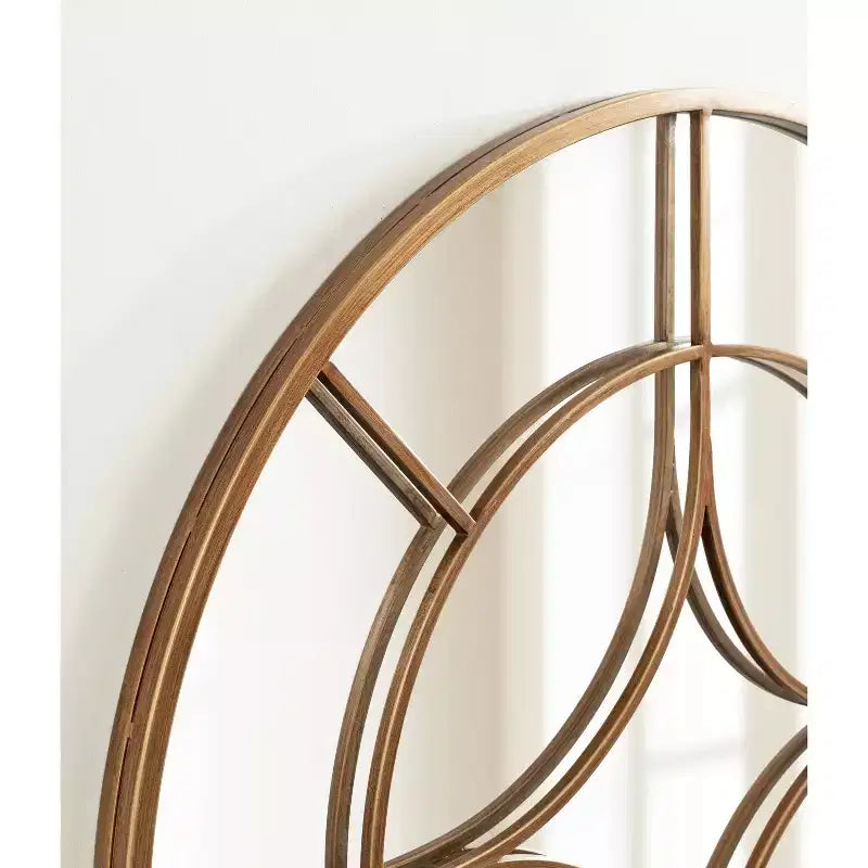 Kate & Laurel All Things Decor 30 Angelis Miroir mural rond moderne Cerclé avec Revêtement Métallique