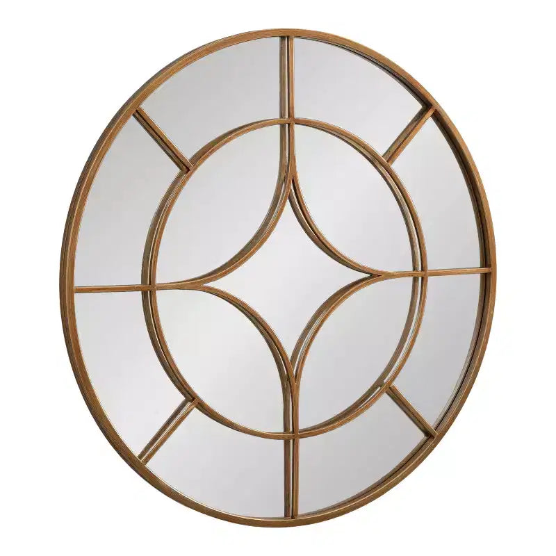 Kate & Laurel All Things Decor 30 Angelis Miroir mural rond moderne Cerclé avec Revêtement Métallique