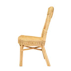 Chaise de salle à manger en rotin naturel brun, design bohème moderne, Bali et Pari Barito