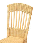 Chaise de salle à manger en rotin naturel brun, design bohème moderne, Bali et Pari Barito