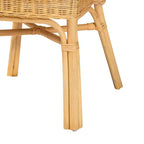 Chaise de salle à manger en rotin naturel brun, design bohème moderne, Bali et Pari Barito