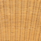 Chaise de salle à manger en rotin naturel brun, design bohème moderne, Bali et Pari Barito