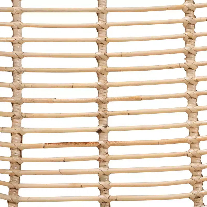 Lot de 2 chaises de salle à manger bali & pari Manhattan Modern Bohemian en rotin naturel marron et métal noir