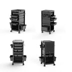 Chariot de rangement Garvee Salon verrouillable avec 6 tiroirs, 3 supports résistants à la chaleur et clés