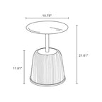 Table d'appoint moderne Anderson avec plateau doré et revêtement en similicuir de Manhattan Comfort