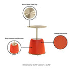 Table d'appoint moderne Anderson avec plateau doré et revêtement en similicuir de Manhattan Comfort