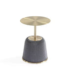 Table d'appoint moderne Anderson avec plateau doré et revêtement en similicuir de Manhattan Comfort