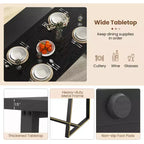 Costway Ensemble de salle à manger 4 pièces Table de cuisine avec 2 fauteuils et 1 banc pour 4 personnes Café/Noir