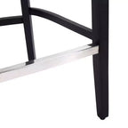 Tabouret de bar à dossier ailé capitonné WestinTrends 29 en lin (ensemble de 2), marron
