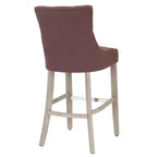Tabouret de bar à oreilles capitonné en tissu de lin WestinTrends 29", marron