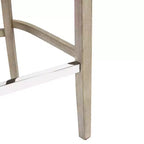 Tabouret de bar à oreilles capitonné en tissu de lin WestinTrends 29", marron