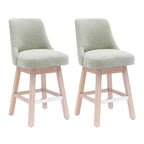 WestinTrends 26 Upholstered Swivel Counter Height Bar Stools (Set of 2), Desert Sage