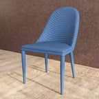 Chaise de salle à manger moderne LeisureMod Seville - Sans accoudoirs, en cuir rembourré avec pieds en métal, chaise d'appoint contemporaine pour cuisine et salle à manger