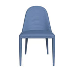 Chaise de salle à manger moderne LeisureMod Seville - Sans accoudoirs, en cuir rembourré avec pieds en métal, chaise d'appoint contemporaine pour cuisine et salle à manger