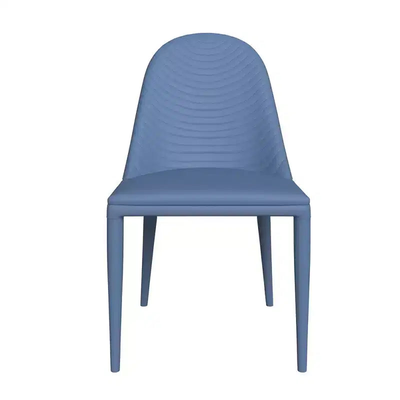 Chaise de salle à manger moderne LeisureMod Seville - Sans accoudoirs, en cuir rembourré avec pieds en métal, chaise d'appoint contemporaine pour cuisine et salle à manger