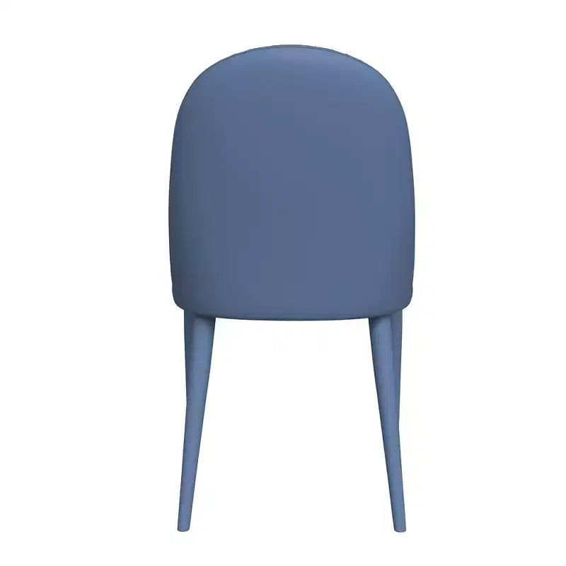 Chaise de salle à manger moderne LeisureMod Seville - Sans accoudoirs, en cuir rembourré avec pieds en métal, chaise d'appoint contemporaine pour cuisine et salle à manger