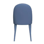 Chaise de salle à manger moderne LeisureMod Seville - Sans accoudoirs, en cuir rembourré avec pieds en métal, chaise d'appoint contemporaine pour cuisine et salle à manger