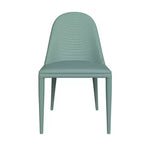Chaise de salle à manger moderne LeisureMod Seville - Sans accoudoirs, en cuir rembourré avec pieds en métal, chaise d'appoint contemporaine pour cuisine et salle à manger