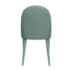 Chaise de salle à manger moderne LeisureMod Seville - Sans accoudoirs, en cuir rembourré avec pieds en métal, chaise d'appoint contemporaine pour cuisine et salle à manger