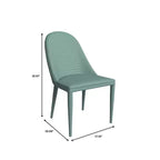 Chaise de salle à manger moderne LeisureMod Seville - Sans accoudoirs, en cuir rembourré avec pieds en métal, chaise d'appoint contemporaine pour cuisine et salle à manger