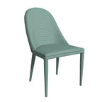 LeisureMod Seville Modern Dining Chair  Armless Upholstered Leather with Metal Legs, Contemporary Kitchen & Dining Room Accent Chair