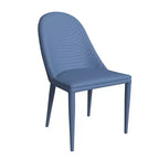 Chaise de salle à manger moderne LeisureMod Seville - Sans accoudoirs, en cuir rembourré avec pieds en métal, chaise d'appoint contemporaine pour cuisine et salle à manger
