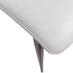Chaise de salle à manger moderne LeisureMod Aspen en cuir PU - Chaise d'appoint ergonomique à dossier incurvé avec pieds en métal noir mat ultra résistants