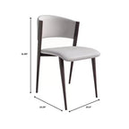 Chaise de salle à manger moderne LeisureMod Aspen en cuir PU - Chaise d'appoint ergonomique à dossier incurvé avec pieds en métal noir mat ultra résistants