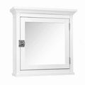 Teamson Home Madison Removable Wooden Medicine Cabinet with Mirrored Door, White