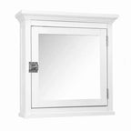 Teamson Home Madison Removable Wooden Medicine Cabinet with Mirrored Door, White