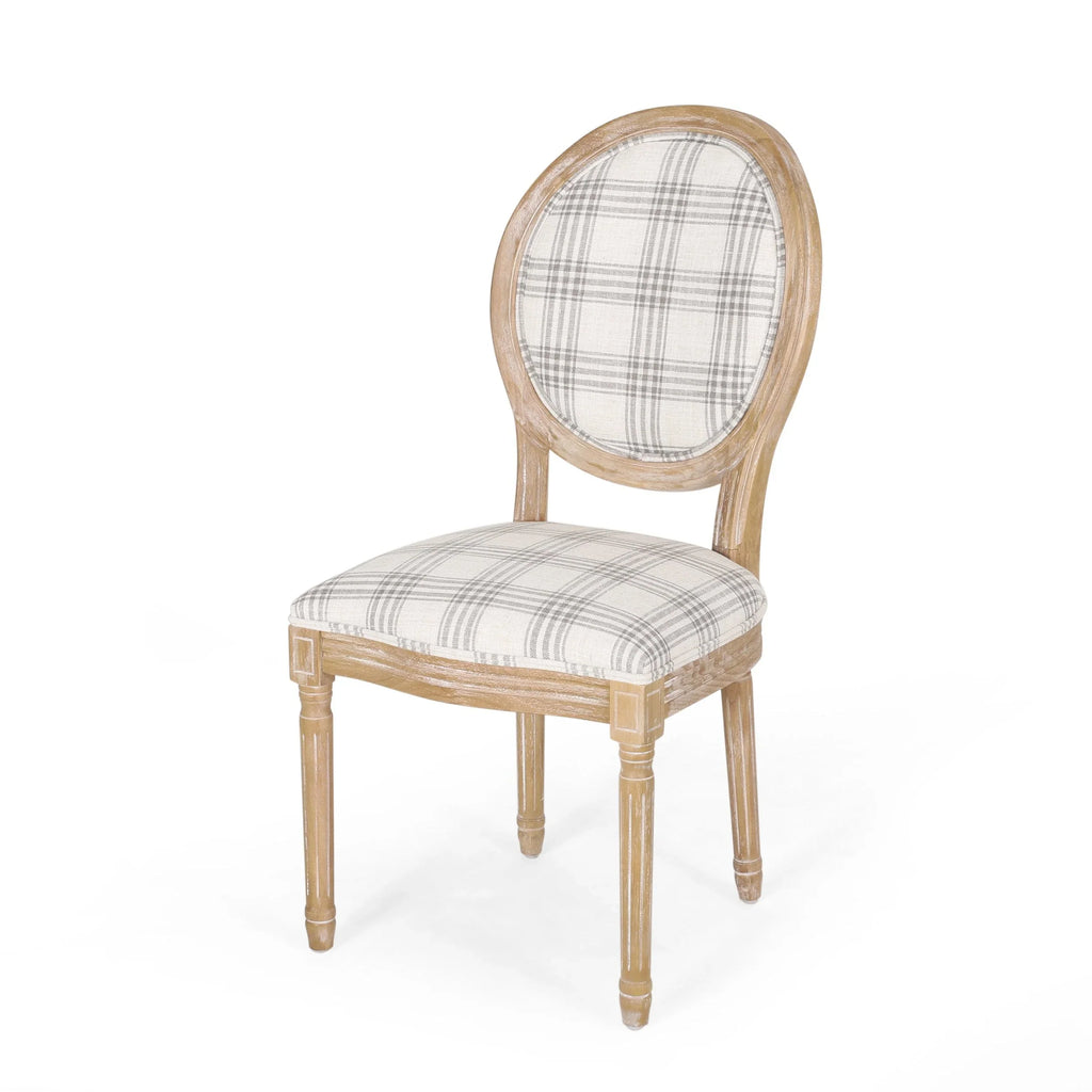 Chaises de salle à manger en tissu de style campagnard français - NH419413